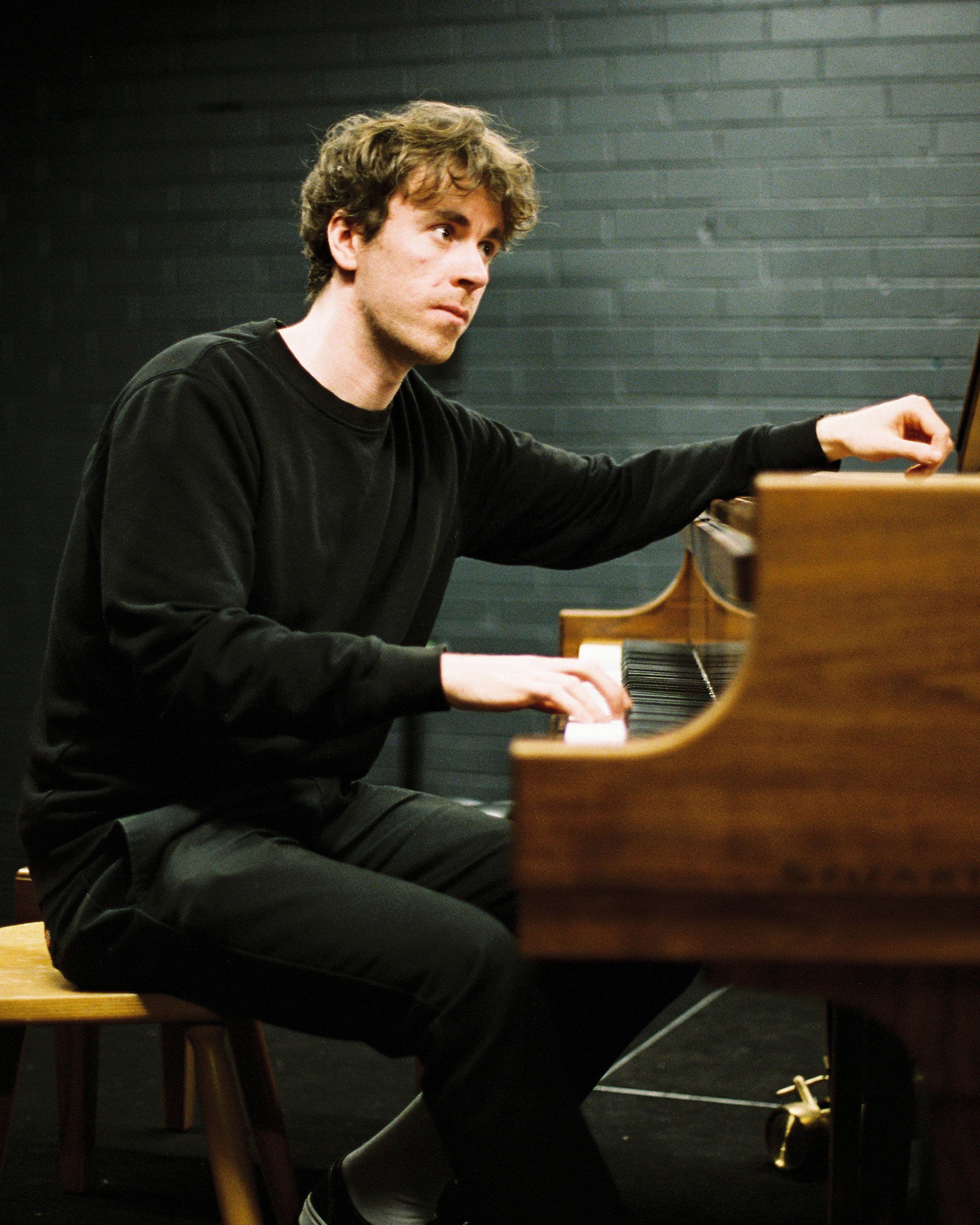 A man playling piano