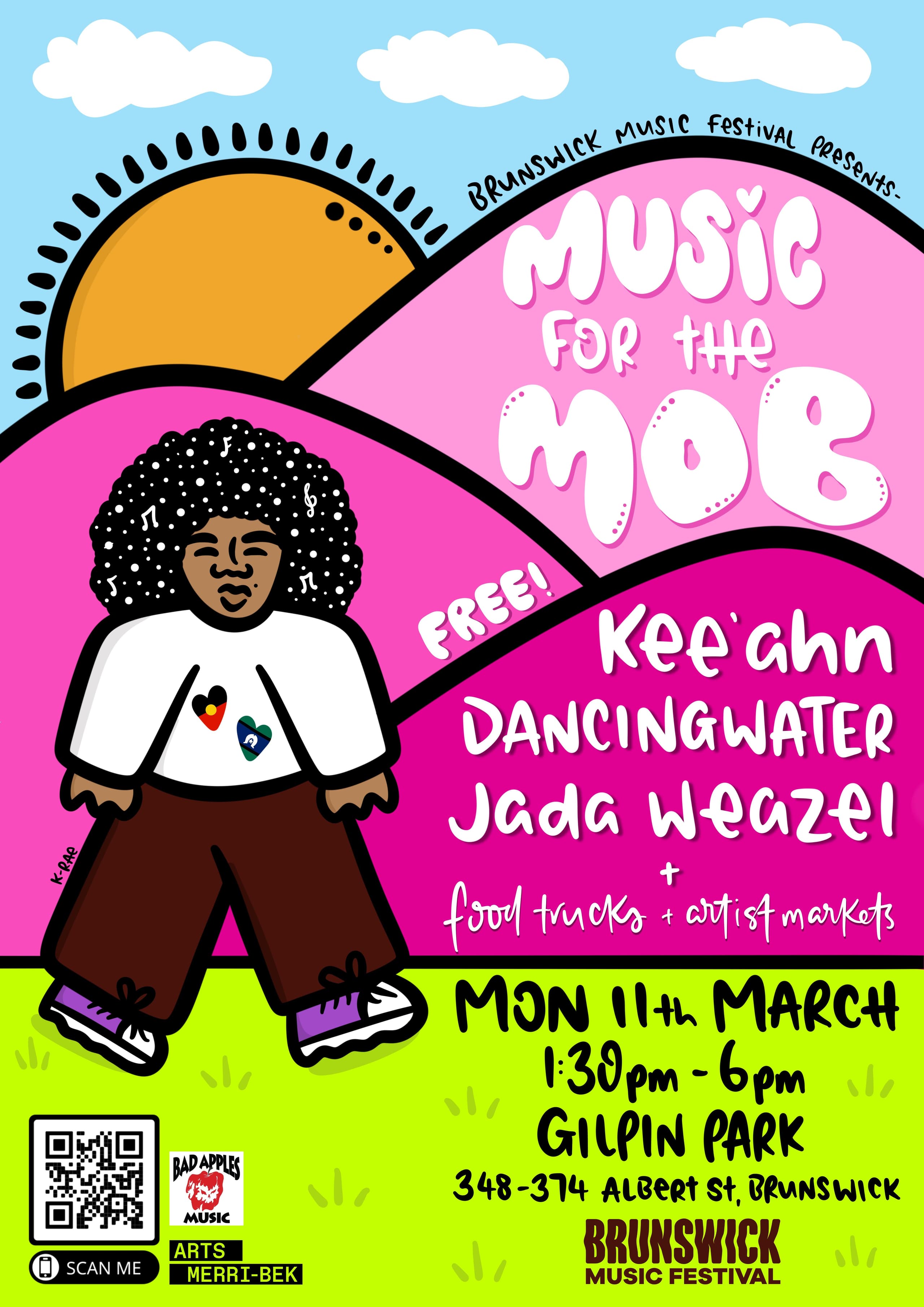 a hand drawn festival poster