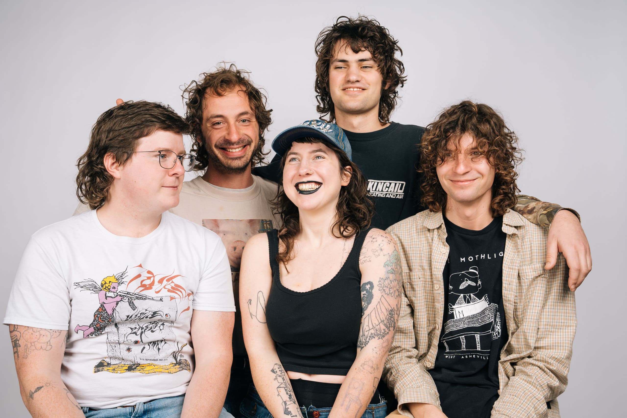 People posing for a photo.