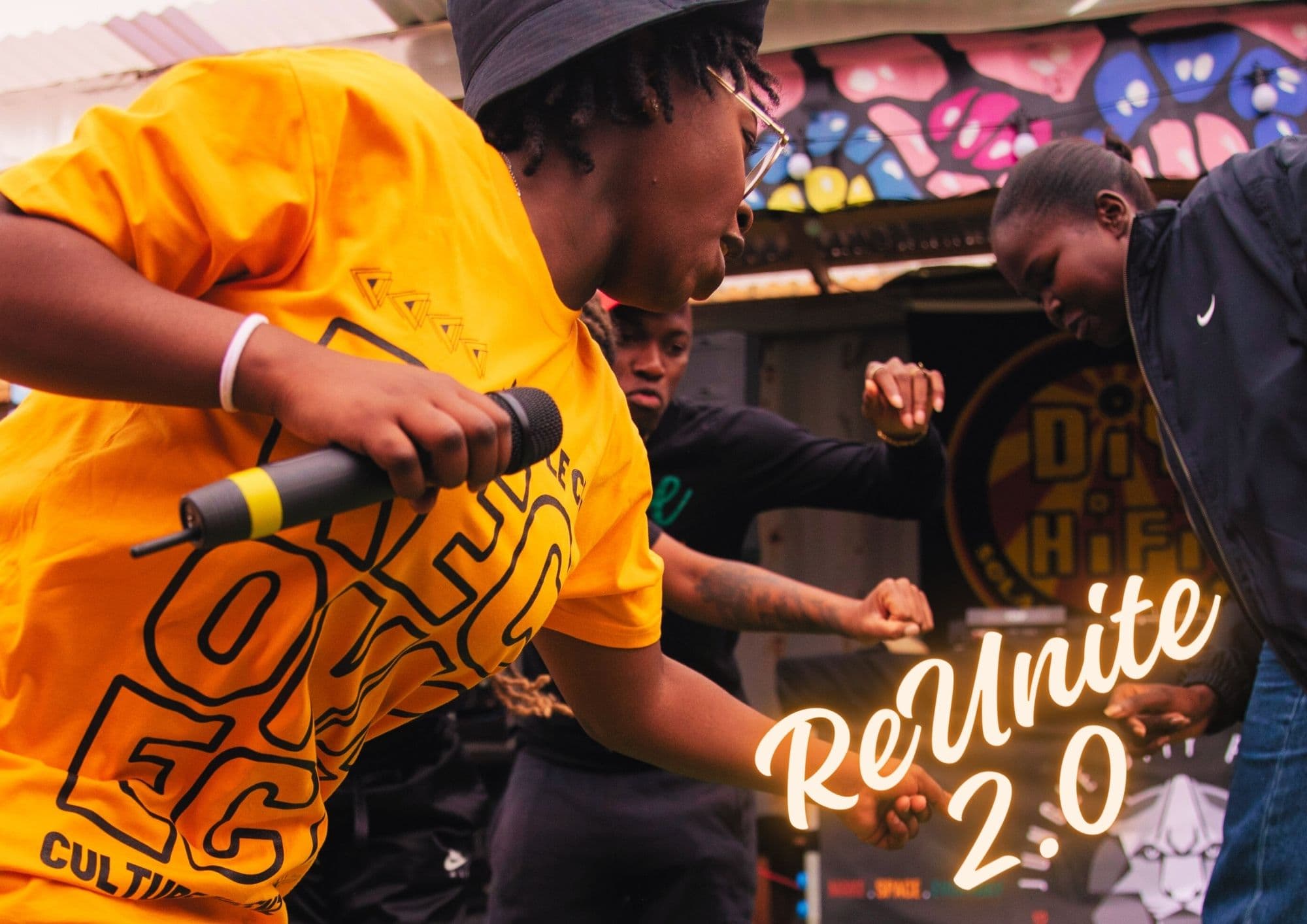 Crew dancing and singing.